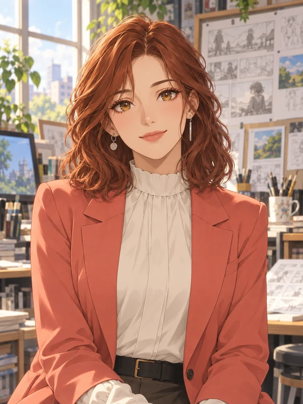 Solenne, a fictional adult character for private chat, shown in a portrait